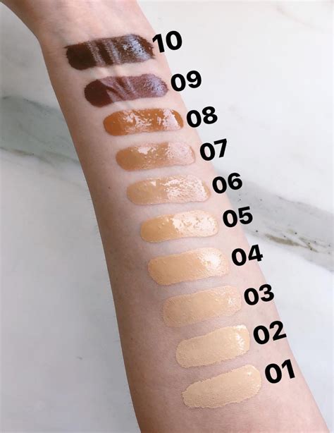 kosas tinted face oil swatches